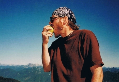 Gary  eating apple